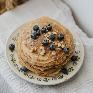 Einkorn Pancakes with Blueberries