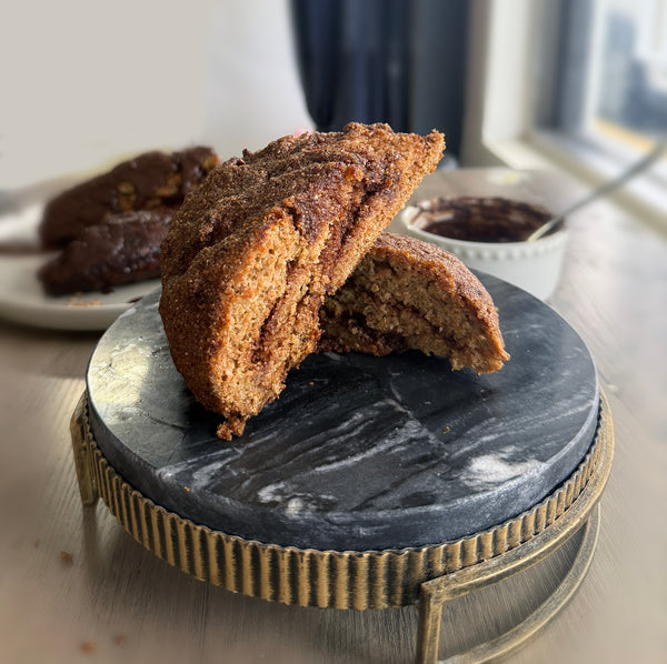 Einkorn Cinnamon Roll - Vegan Healthy Dessert Made with Ancient Grain Einkorn Sourdough