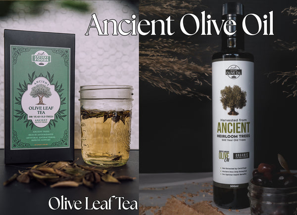 Ancient Olive Pack- Olive Oil and Olive Leaf Tea from Ancient Trees